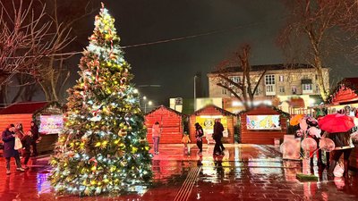 Кропивницький сквер "Центральний" прикрасили до різдвяно-новорічних свят