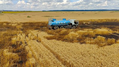 Горіло пшеничне поле