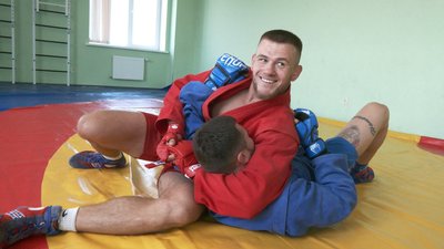 Петро Давиденко на тренуванні