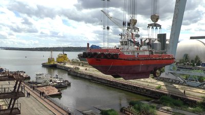 В Миколаєві відремонтували унікальне судно, що ліквідує розливи нафти