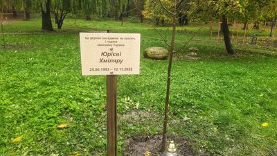 Липа, висаджена на честь захисника Юрія Хміляра Липа, висаджена на честь захисника Юрія Хміляра