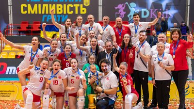 Волейболістки "Прометея" святкують перемогу у Суперлізі, волейбол, чемпіонат України