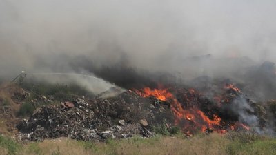 У Херсоні горіло сміттєзвалище