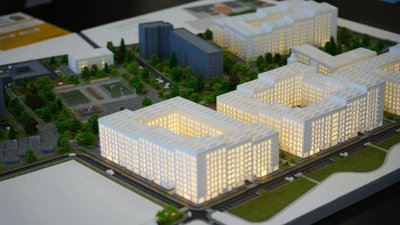 Макет житлового кварталу для маріупольців, що планують побудувати у Білій Церкві