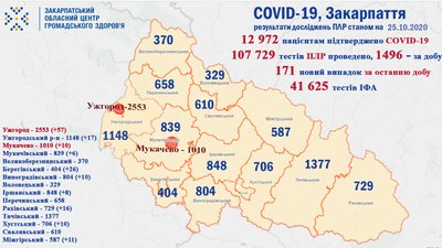 Коронавірус в області Коронавірус в області