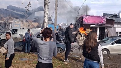 Лозова на Харківщині, удар по ринку