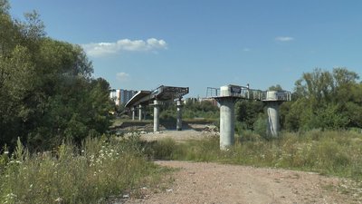 Будівництво моста на Пасічну. Фото: Cуспільне Карпати Будівництво моста на Пасічну. Фото: Cуспільне Карпати