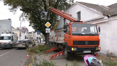 Вікова липа біля "Русани": що роблять чоловіки на вишках у Рівному Вікова липа біля "Русани": що роблять чоловіки на вишках у Рівному