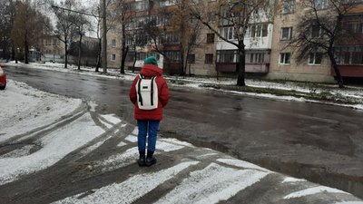 Вулиця Коцюбинського в Рівному, сніг, дощ сльота