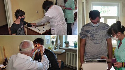 Призовників оглядяють 8 лікарів Призовників оглядяють 8 лікарів