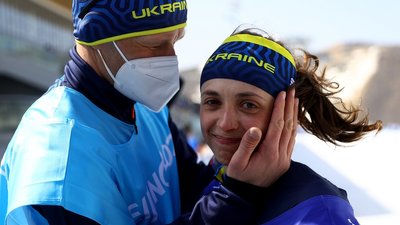 Григорій Вовчинський та Ірина Буй, подружжя українських біатлоністів на Паралімпіаді