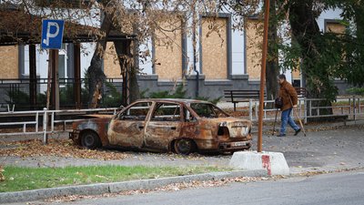 Херсон, авто, вулиця, обстріли
