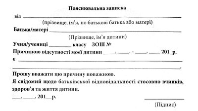 Школа не має права вимагати від батьків довідку якщо дитина була відсутня один день