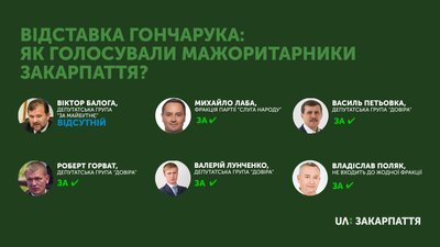 Відставка Гончарука: як голосували закарпатські мажоритарники