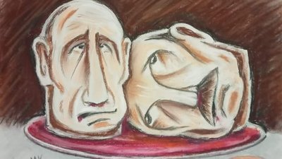 Миколаївський художник на фронті створює картини у жанрі політичної та воєнної карикатури Миколаївський художник на фронті створює картини у жанрі політичної та воєнної карикатури