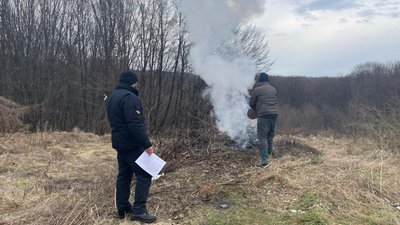 У Калуші на Івано-Франківщині муніципали оштрафували трьох паліїв сухостою