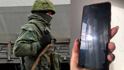 У Мелітополі росіяни примусово перевіряють мобільні телефони місцевих жителів
