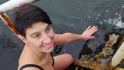 На Одеському пляжі знайшли удава На Одеському пляжі знайшли удава