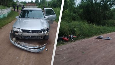 У селі Ушомирської громади на Житомирщині Opel зіштовхнувся з мотоциклом, травмовані дві людини