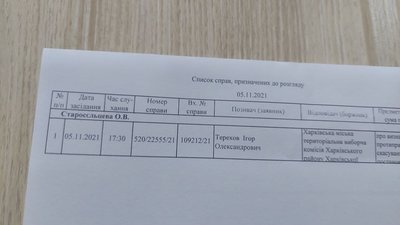 Терехов позивається до Харківської міської ТВК Терехов позивається до Харківської міської ТВК