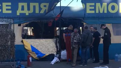 Суд виніс вирок у справі про підпал намету "Все для перемоги" у Харкові
