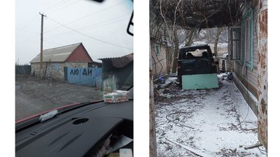 "Гукали їх до темряви". Кропивницькі волонтери вивозять з сіл, зруйнованих через війну, покинутих тварин