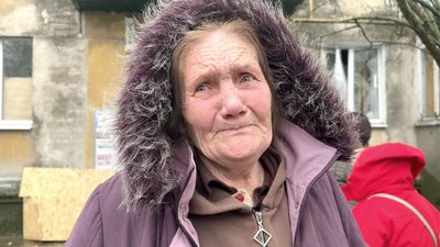 Жителька Слов'янська Любов на місці обстрілу у Слов'янську 21 квітня 2026 року