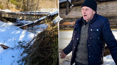 Аварійний міст у присілку Перкалаба