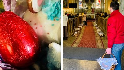 В Ужгороді християни західного обряду освячують паски В Ужгороді християни західного обряду освячують паски