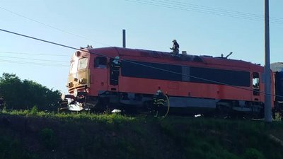 Поблизу станції Чоп загорівся локомотив пасажирського потяга