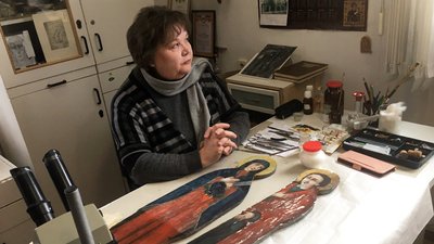 У волинському музеї оновлюють стародавні ікони У волинському музеї оновлюють стародавні ікони