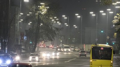 Ліхтарі у Києві, дорога, Київ, ліхтар