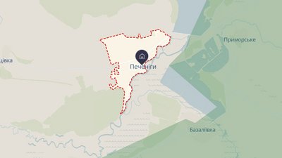Селище Печеніги на мапі