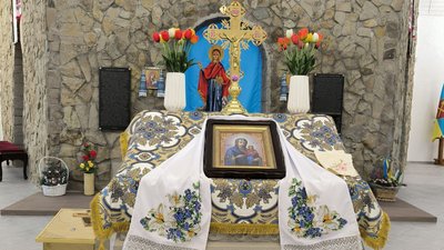 У храмі-пантеоні в Лішні на Тернопільщині У храмі-пантеоні в Лішні на Тернопільщині