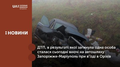 У ДТП на автошляху Запоріжжя-Мариуполь загинув 20-річний хлопець
