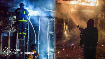 Горіло підприємство та оселя, пошкоджена літня кухня: росіяни атакували Чернігівщину