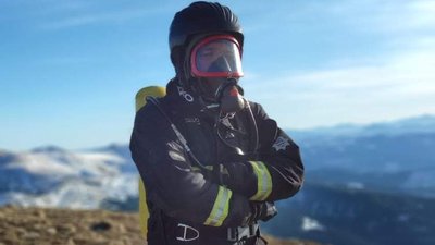 Рятувальник з Волині у повному спорядженні підкорив Говерлу