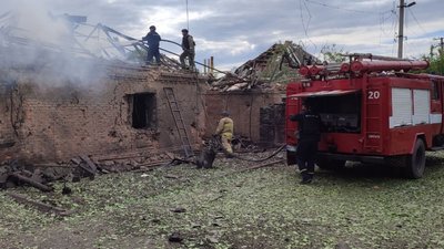 Пожеже на Запоріжжі через обстріли 