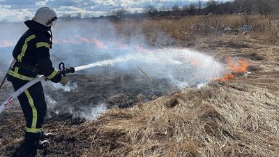 За добу на Сумщині рятувальники 9 разів гасили загоряння сухої рослинності, одна людина загинула — ДСНС