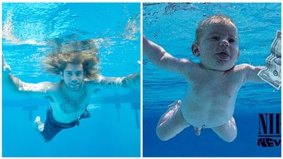 Велосипедист намалював на мапі обкладинку альбому Nevermind на честь його 30-річчя Велосипедист намалював на мапі обкладинку альбому Nevermind на честь його 30-річчя