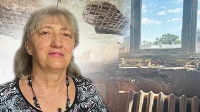 Пошкоджена внаслідок удару "Шахеда" квартира у Харкові