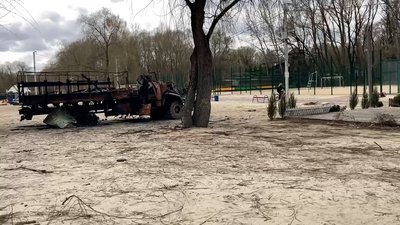 У Чернігові розміновують пляж "Золотий берег" У Чернігові розміновують пляж "Золотий берег"