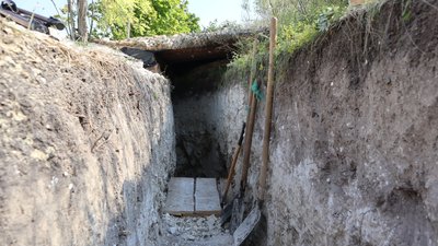 Укриття, яке збудував за дві доби боєць на псевдо "Муляр" Укриття, яке збудував за дві доби боєць на псевдо "Муляр"