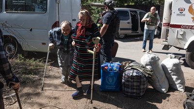Евакуація жителів міста Костянтинівка, Донецька область