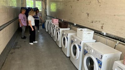На Миколаївщині встановили мобільний пральний комплекс та біотуалети