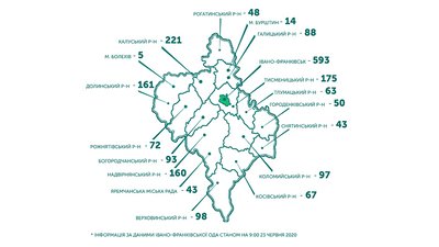 Де і скільки - COVID-19 на Франківщині. 23 червня