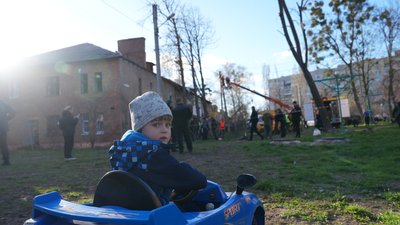 дитина на місці влучання шахеда