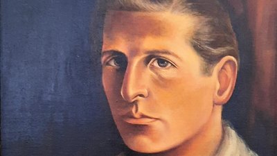 Автопортрет Діонізія Шолдри, представлений на виставці у Тернополі