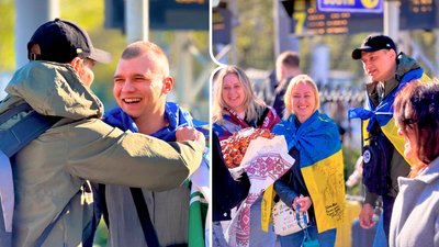 В Одесі зустріли звільненого з російського полону прикордонника Сергія Вікторжевського