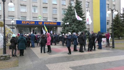 У Херсоні мітингували власники торгових точок, розташованих на ринках міста